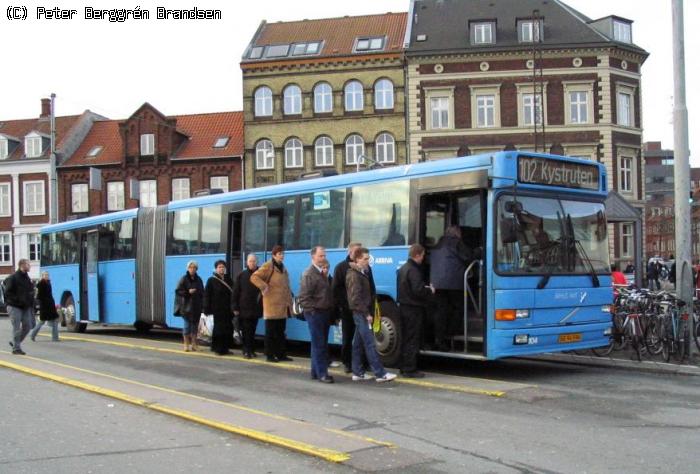 Arriva 104, Århus Rutebilstation - Rute 102