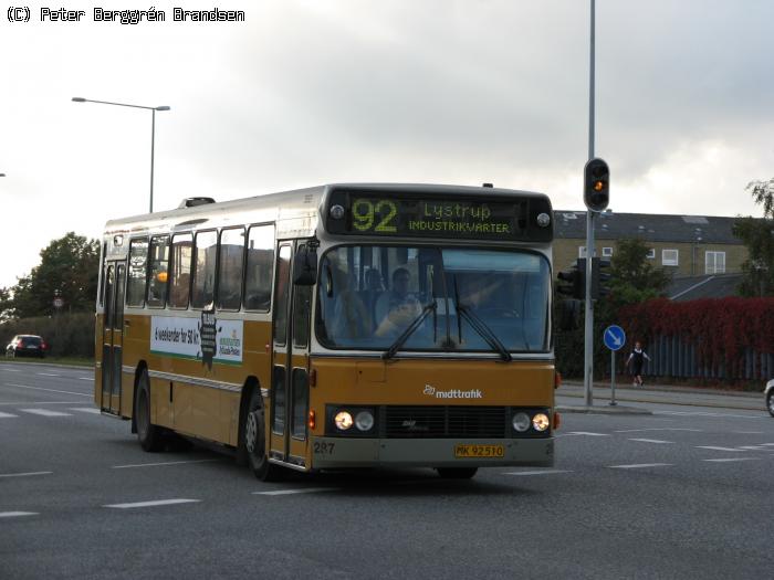 Århus Sporveje 287, Vejlby Ringvej - Linie 92