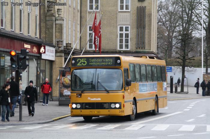 Århus Sporveje 348, Banegårdspladsen - Linie 25