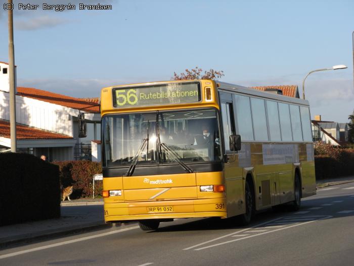 Århus Sporveje 391, Skæring Strandvej - Linie 56