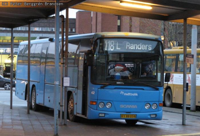 De Grønne Busser 42, Århus Rutebilstation - Rute 118L