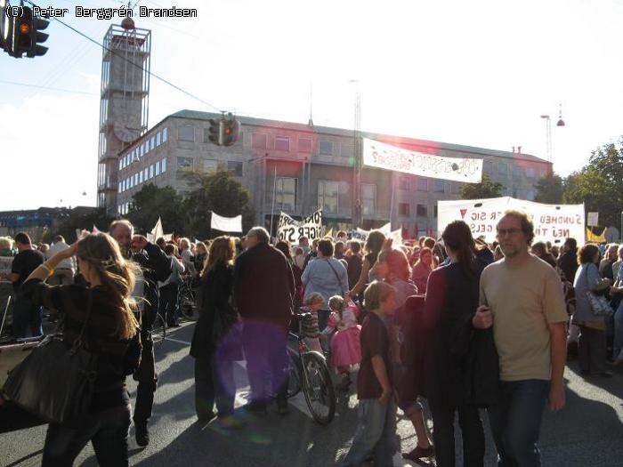 Demonstration på Rådhuspladsen.