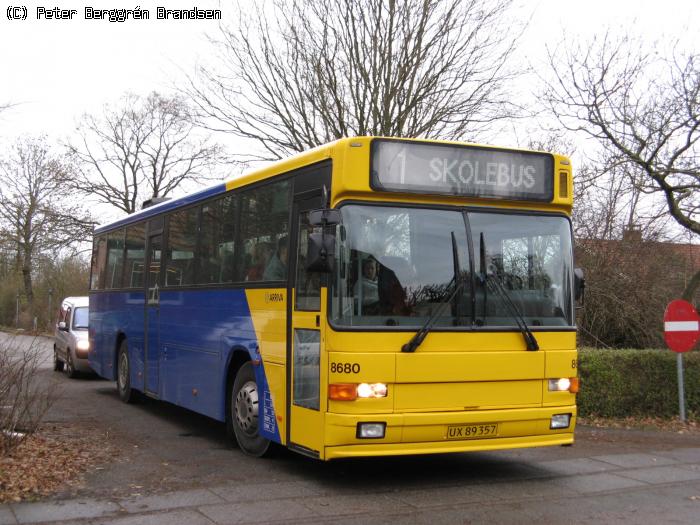 Arriva 8680, Kolind Centralskole - Rute 1