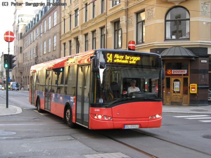 UniBuss 644, Prinsens Gate - Linie 54