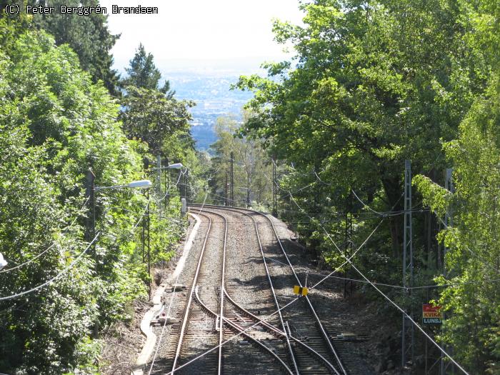 Holmenkollen T-banestasjon, spor og udsigt