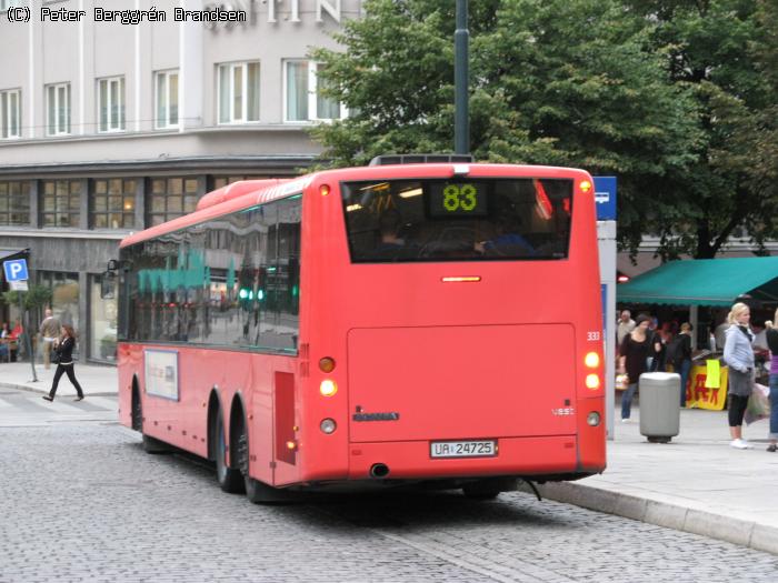 Norgesbuss 333, Nationaltheatret - Linie 83