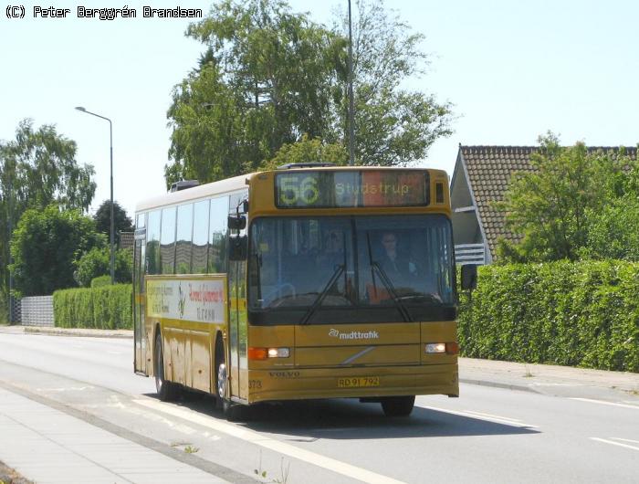 Århus Sporveje 373, Skæring Strandvej - Linie 56