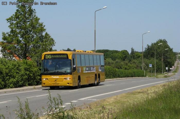 Århus Sporveje 605, Skæring Strandvej - Linie 56