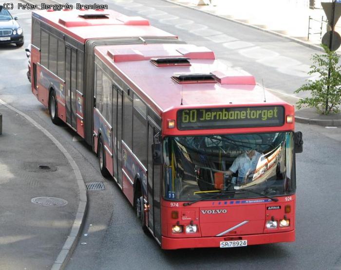 UniBuss 924, Biskop Gunnerus Gate - Linie 60