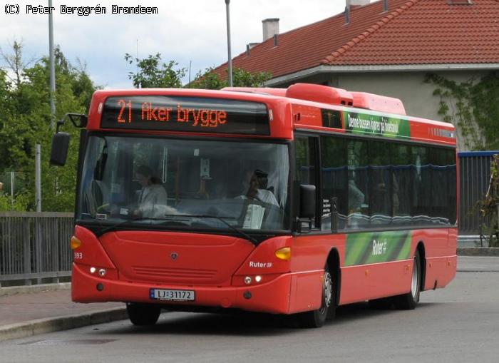 Unibuss	593, Helsfyr - Linie 21

