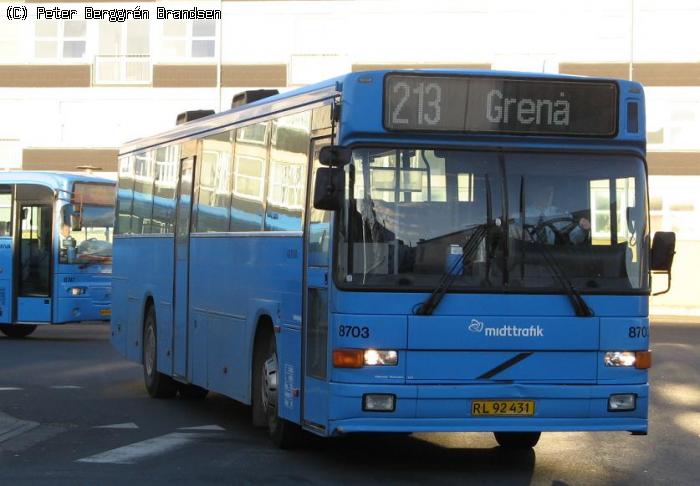 Arriva 8703, Randers Busterminal - Rute 213