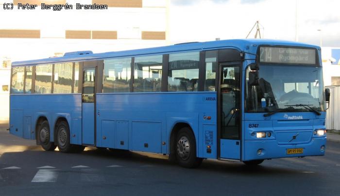 Arriva 8747, Randers Busterminal - Rute 214