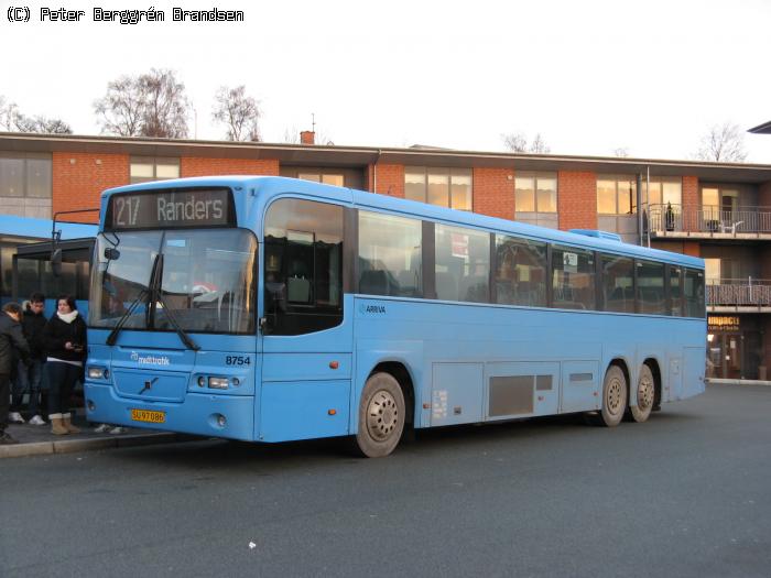 Arriva 8754, Rønde Busterminal - Rute 217