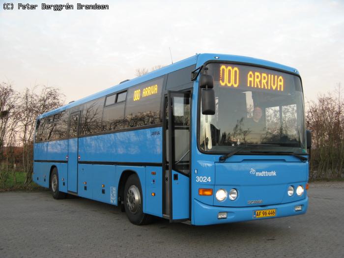 Arriva 3024, garagen i Hornslet