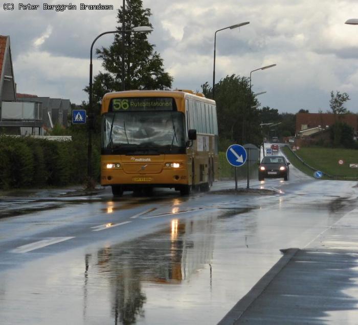 Århus Sporveje 601, Skæring Strandvej - Linie 56