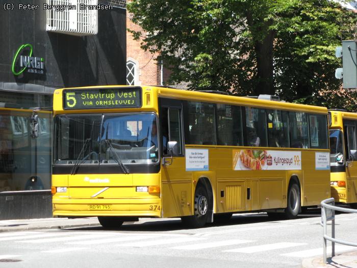 Århus Sporveje 374, Hans Hartvig Seedorffs Stræde - Linie 5