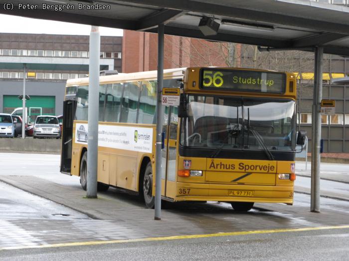 Århus Sporveje 357, Rutebilstationen