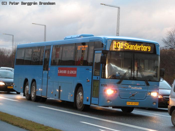 Arriva 8759, Åby Ringvej v. Edwin Rahrs Vej - Rute 101