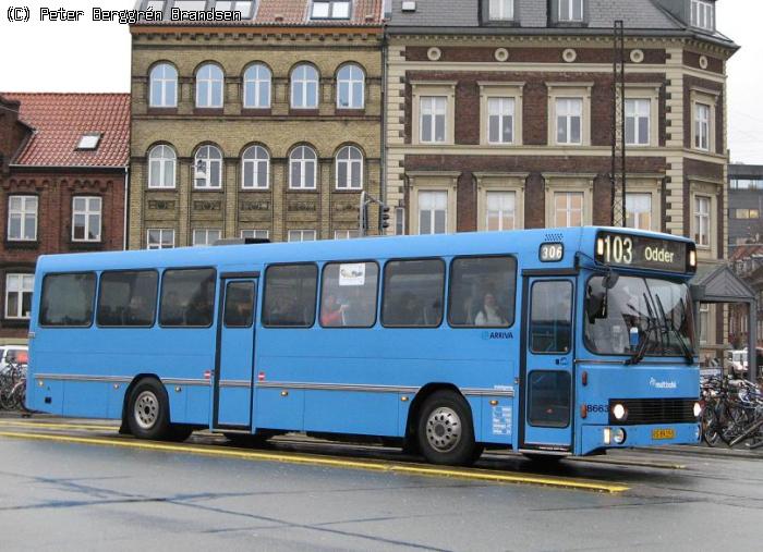 Arriva 8663, Århus Rutebilstation - Rute 103