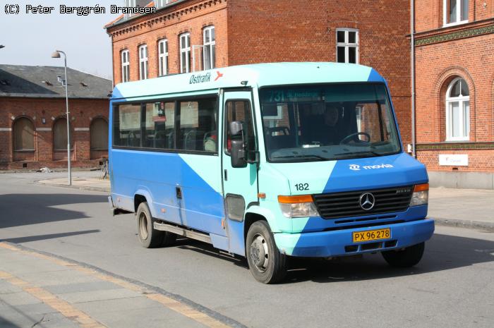 Østtrafik 182, Jernbanegade, St. Heddinge - Rute 731