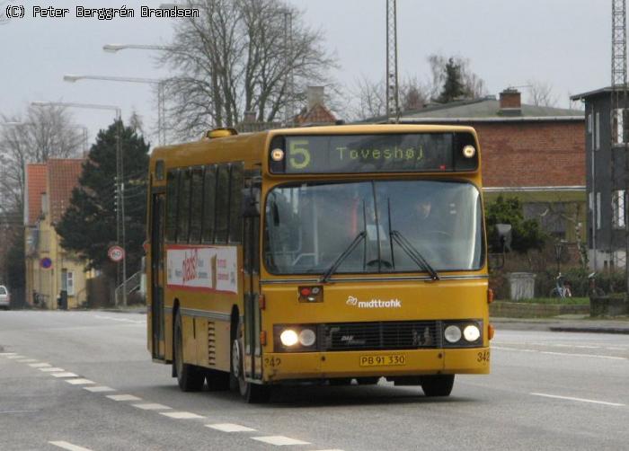 Århus Sporveje 342, Silkeborgvej - Linie 5