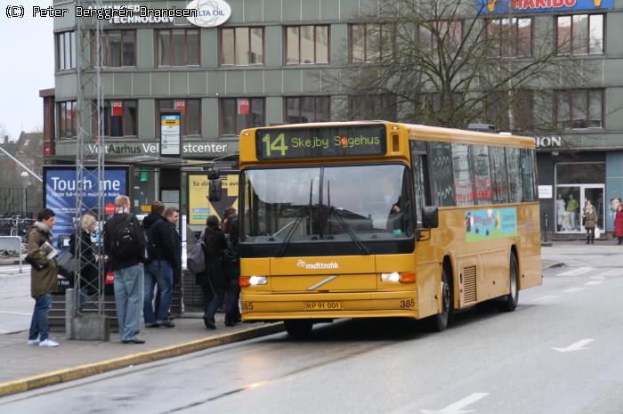 Århus Sporveje 385, Banegårdspladsen - Linie 14 Ekstra