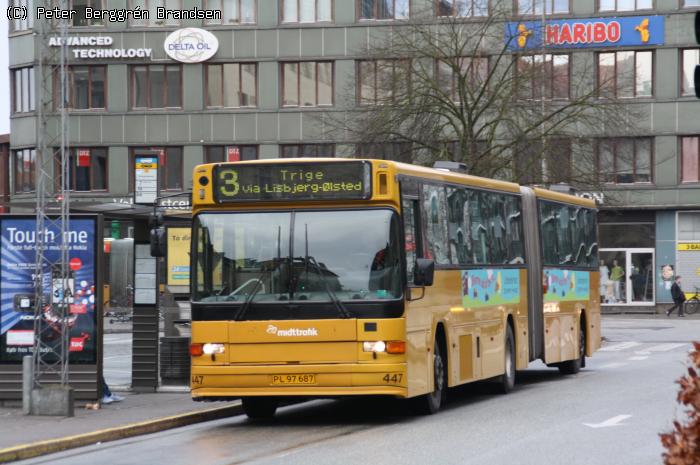 Århus Sporveje 447, Banegårdspladsen - Linie 3