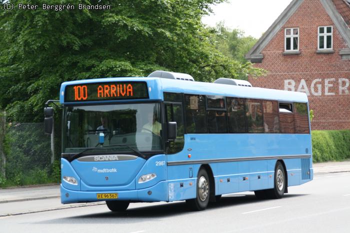 Arriva 2987, Oddervej, Højbjerg - Prøvekørsel af rute 100