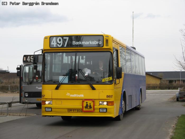 Arriva 8657, Flynder Skole, Bækmarksbro - Rute 497