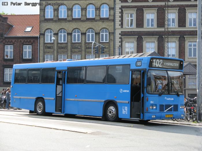 Arriva 84, Århus Rutebilstation