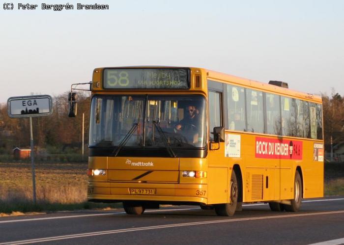 Århus Sporveje 357, Mejlbyvej - Linie 58