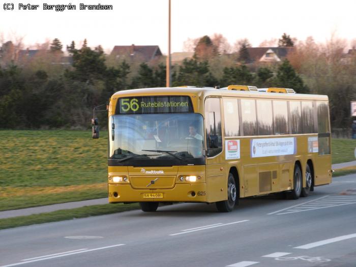 Århus Sporveje 625, Skæring Strandvej -Linie 56