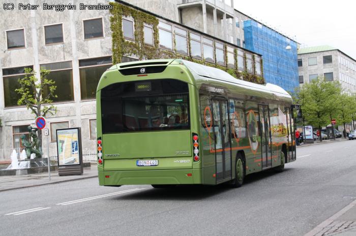 Volvo B5L 7700 Hybrid-demobus, Park Allé, Århus