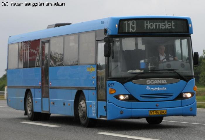 Wulff Bus 3257, Grenåvej, Skæring