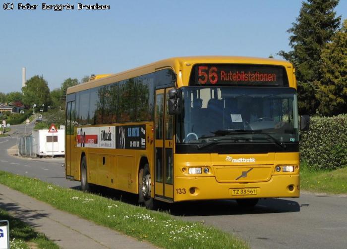 Århus Sporveje 133, Skæring Strandvej - Linie 56