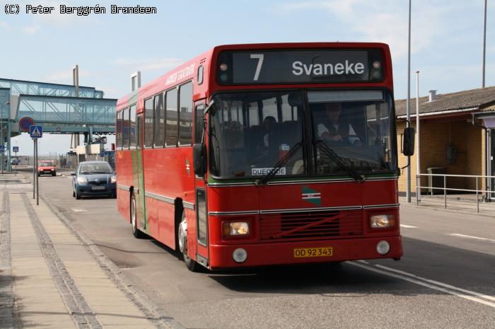 Aakirkeby Lokaltrafik OD92343, Rønne Havn - Rute 7