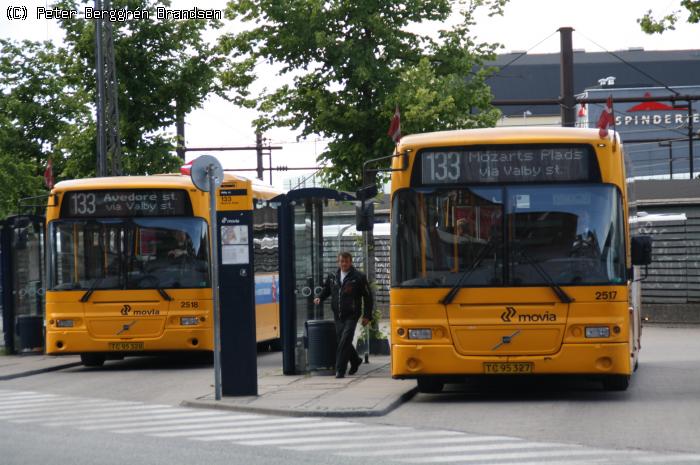 City Trafik 2518 & 2517, Valby St. - Linie 133