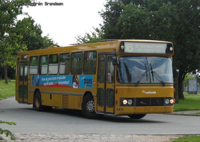 Århus Sporveje 343, Egå Strandvej/Brohaven - Linie 16