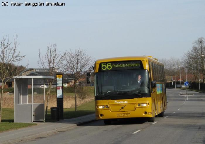 Århus Sporveje 623, Skæring Hedevej - Linie 56