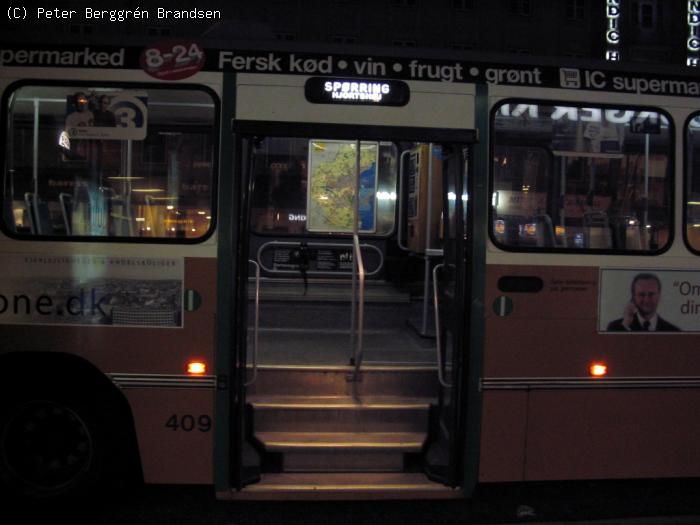 Århus Sporveje 409, Banegårdspladsen - Natbus 89